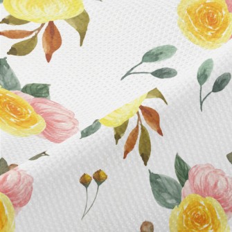Hand Drawn Two-color Rose Piqué