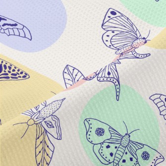 Line Butterfly And Dots Piqué