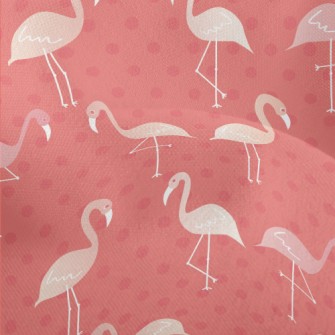 Cute Hand Drawn Flamingo Lightweight Performance Linen