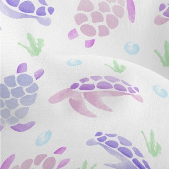 Pink And Purple Watercolor Tur Lightweight Performance Linen