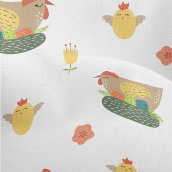 Easter Hen And Eggs Lightweight Performance Linen