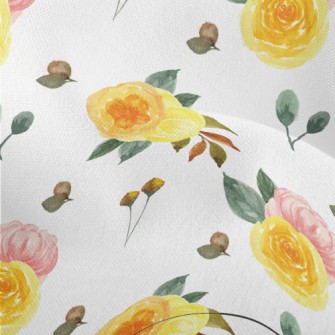 Hand Drawn Two-color Rose Lightweight Performance Linen