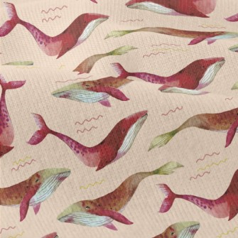 Red Watercolor Whale Modern Jersey