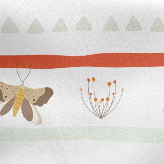 Ethnic Butterfly Jersey Backed Fleece