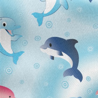 Happy Dolphin World Jersey Backed Fleece