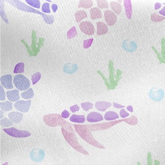 Pink And Purple Watercolor Tur Jersey Backed Fleece