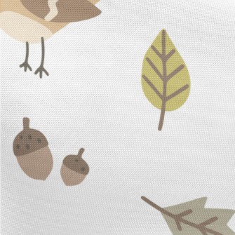 Cute Autumn Birds Pongee