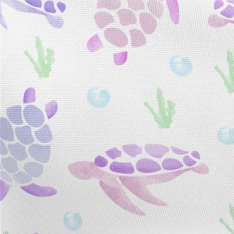 Pink And Purple Watercolor Tur Pongee