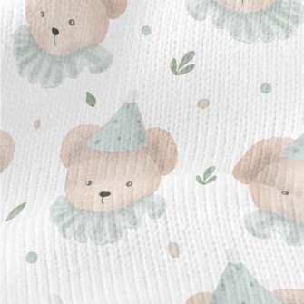 Cute Teddy Bear Toy Stretch Jersey