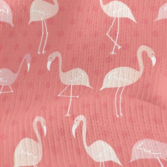 Cute Hand Drawn Flamingo Stretch Jersey