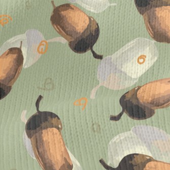 Hand Painted Two-color Acorn Stretch Jersey