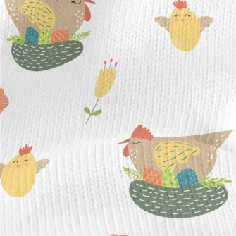 Easter Hen And Eggs Stretch Jersey