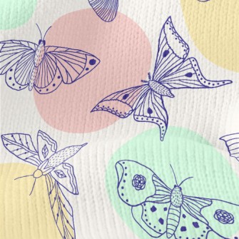 Line Butterfly And Dots Stretch Jersey
