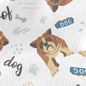 Hand Drawn Cartoon Pet Dog Stretch Jersey