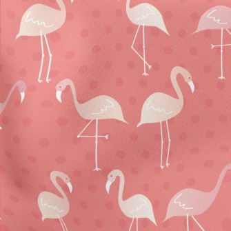 Cute Hand Drawn Flamingo Lightweight Cotton Poplin