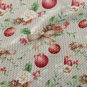 Beautiful Christmas Decoration Birdseye Piqué