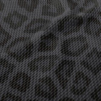 Black And Gray Leopard Print Birdseye Piqué