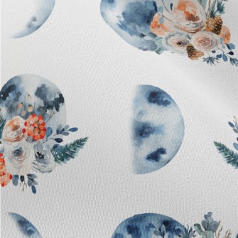 Vintage Moon And Flowers Chiffon
