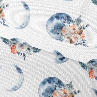 Vintage Moon And Flowers Waterproof Oxford