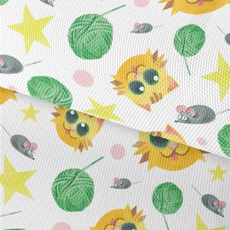 Cat And Ball Of Yarn Waterproof Oxford