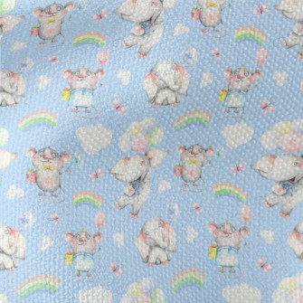 Flying Elephant And Mouse Waterproof Canvas