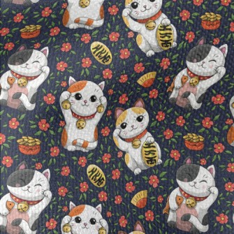Cartoon Lucky Cat Waterproof Canvas