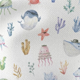 Sea Creatures Pirates Waterproof Canvas