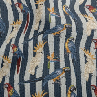 Realistic Hand Drawn Parrot Athletic Mesh Flat Back