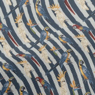 Realistic Hand Drawn Parrot Performance Linen