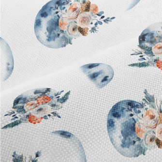 Vintage Moon And Flowers Performance Linen