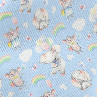 Flying Elephant And Mouse Standard Corduroy