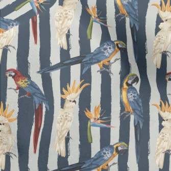 Realistic Hand Drawn Parrot Micro Fleece