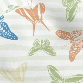 Flying Colorful Butterflies Micro Fleece