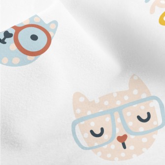 Cat With Colored Glasses Micro Fleece