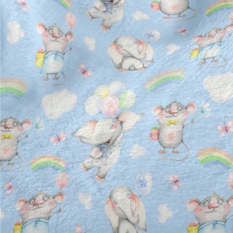 Flying Elephant And Mouse Minky