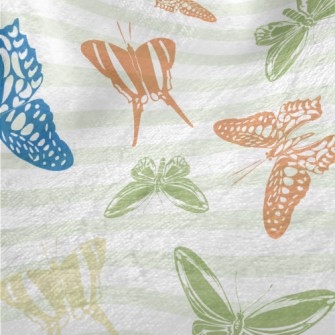 Flying Colorful Butterflies Minky