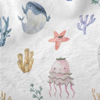 Sea Creatures Pirates Minky