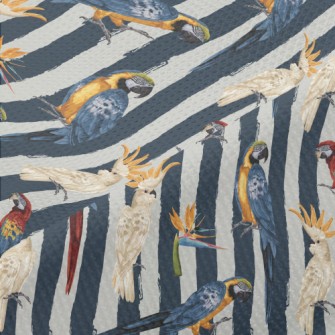 Realistic Hand Drawn Parrot Piqué