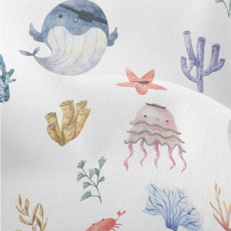 Sea Creatures Pirates Lightweight Performance Linen