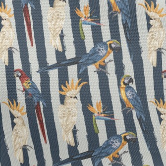 Realistic Hand Drawn Parrot Pongee