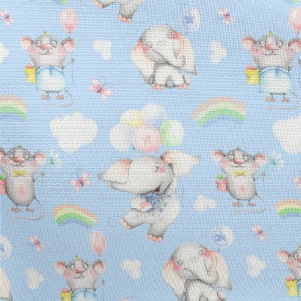 Flying Elephant And Mouse Pongee