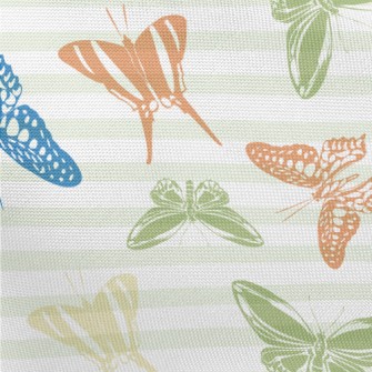 Flying Colorful Butterflies Pongee