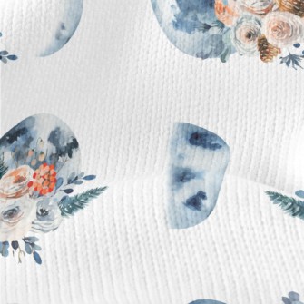 Vintage Moon And Flowers Stretch Jersey
