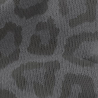 Black And Gray Leopard Print Stretch Jersey