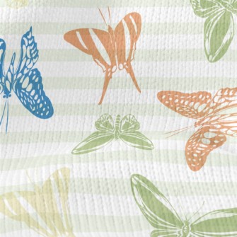 Flying Colorful Butterflies Stretch Jersey