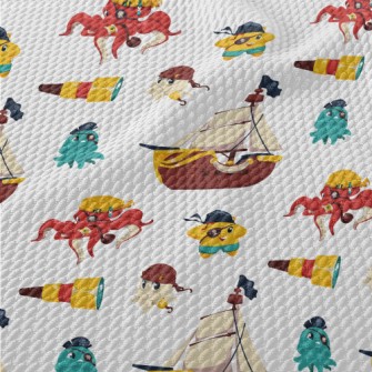 Starfish Octopus Pirate Birdseye Piqué