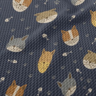 Fish Bone Kitten Birdseye Piqué