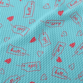 Love Label Small Text Birdseye Piqué