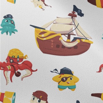 Starfish Octopus Pirate Chiffon