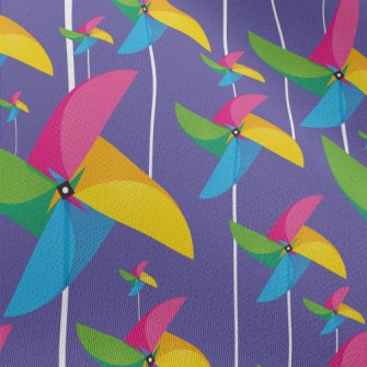 Four Color Stitching Windmill Chiffon